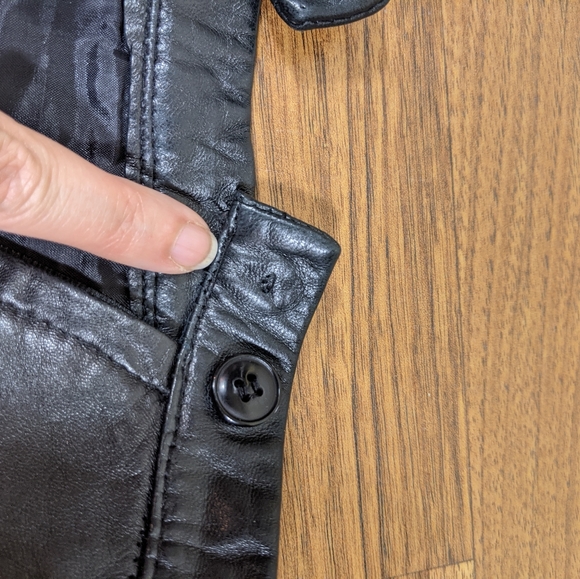 MICHAEL HOBAN Lambskin Leather Knee Length Skirt - Picture 6 of 9